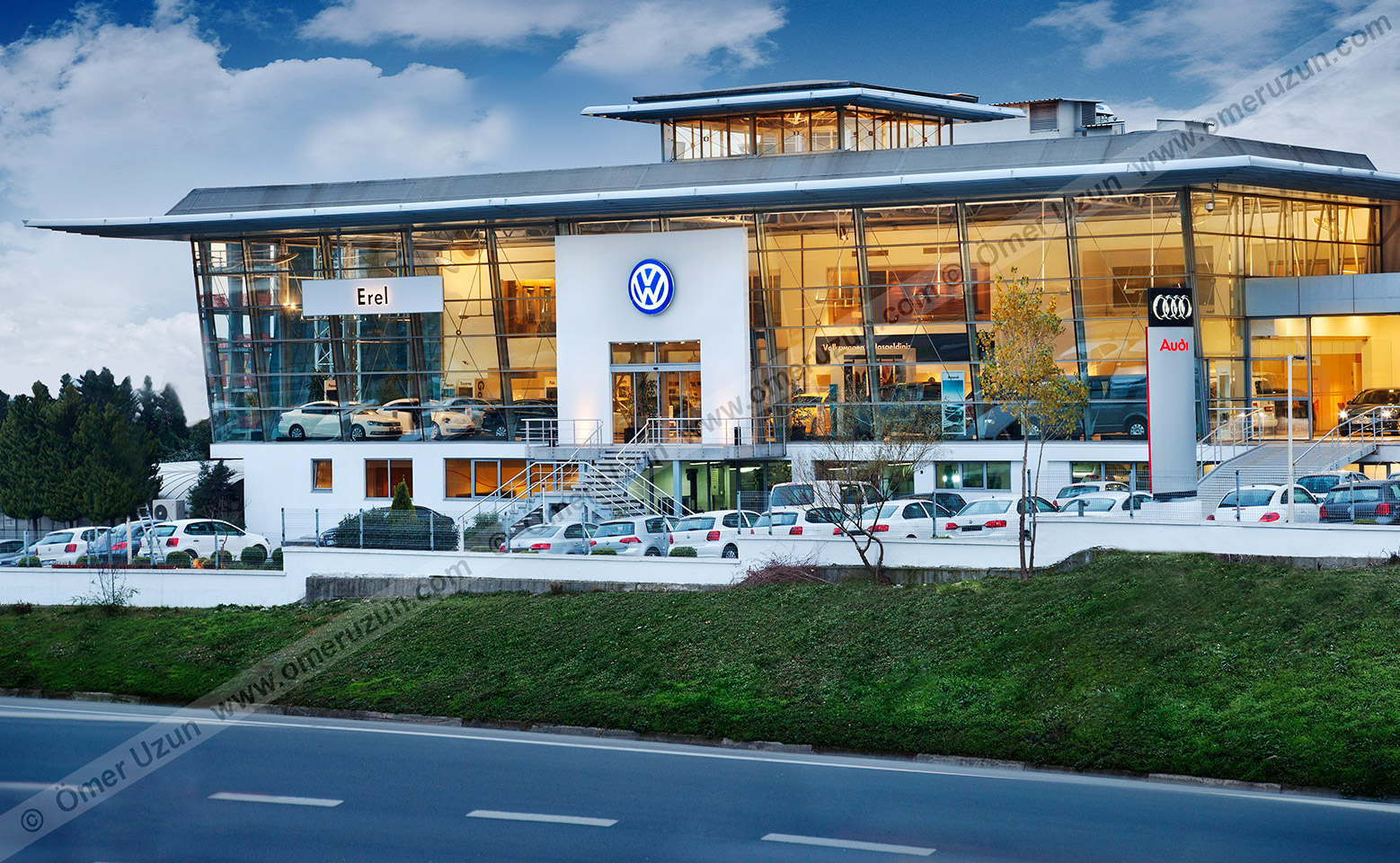 Erel Automotive Car Showroom exterior day view