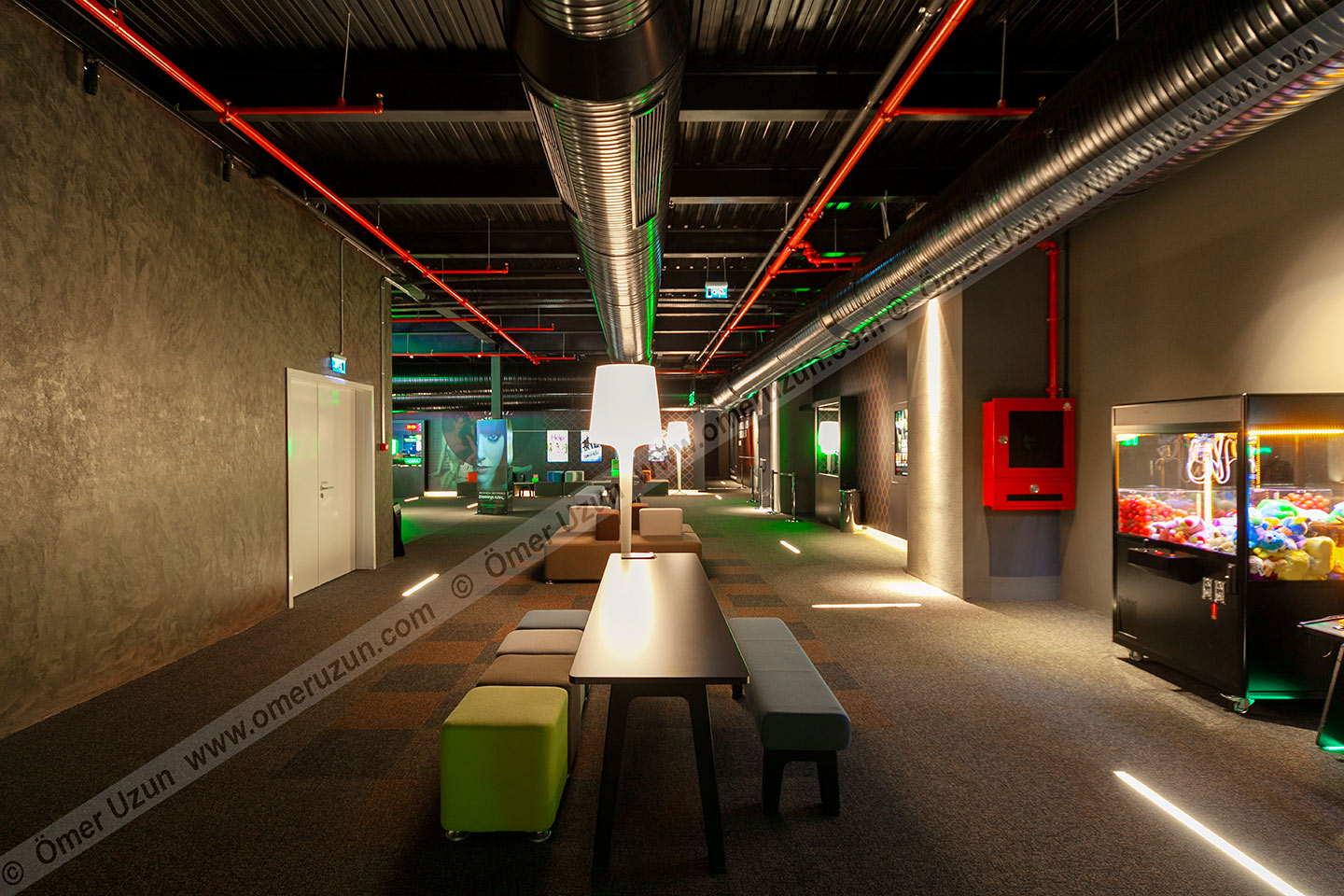 Cinemaximum Movie Theater corridor with seats