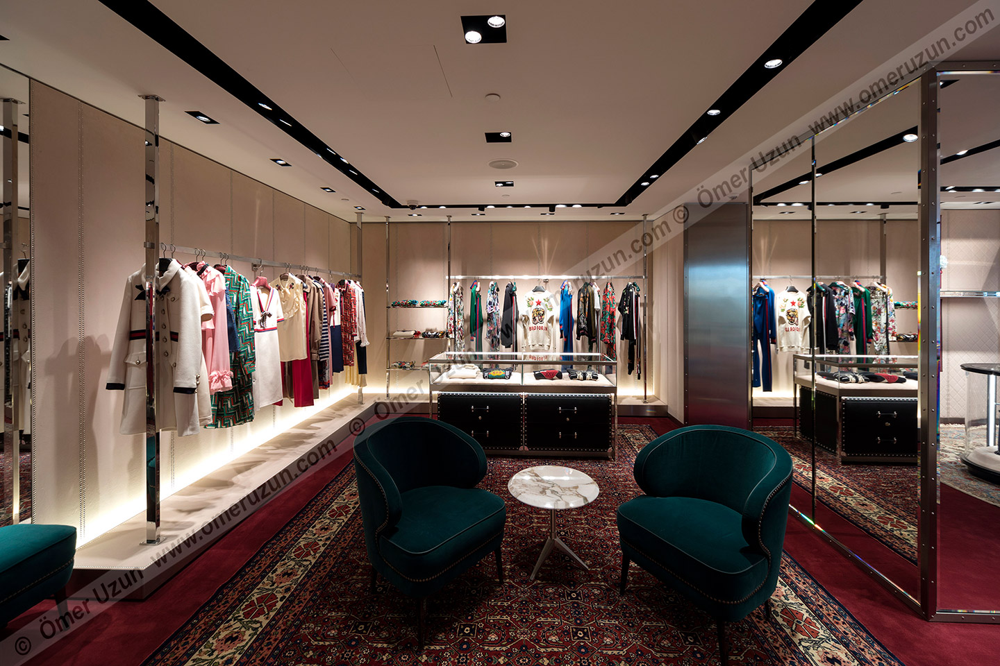 Gucci Store Istanbul interior women clothes collection
