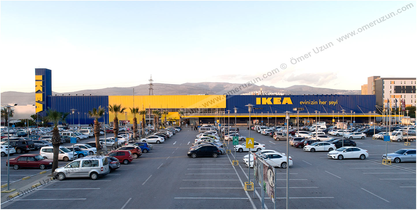 IKEA store in Turkey front view with car park