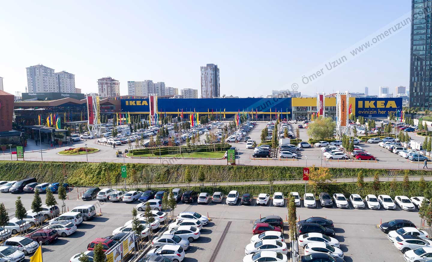 IKEA store in Turkey general view and car park