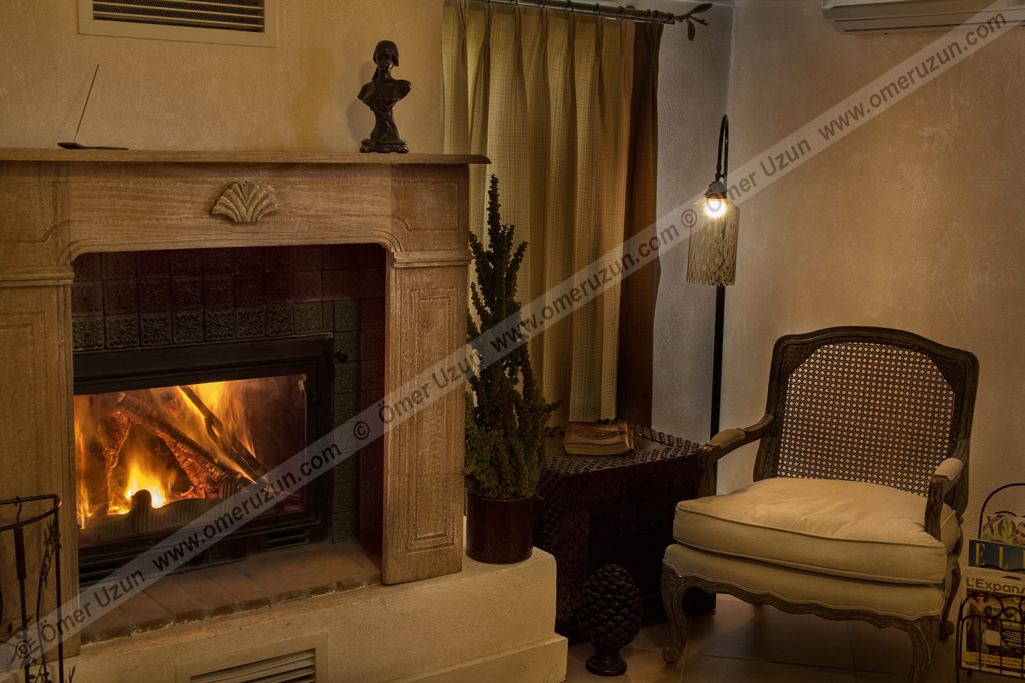 Gullu Konakları Boutique Hotel Fireplace Detail