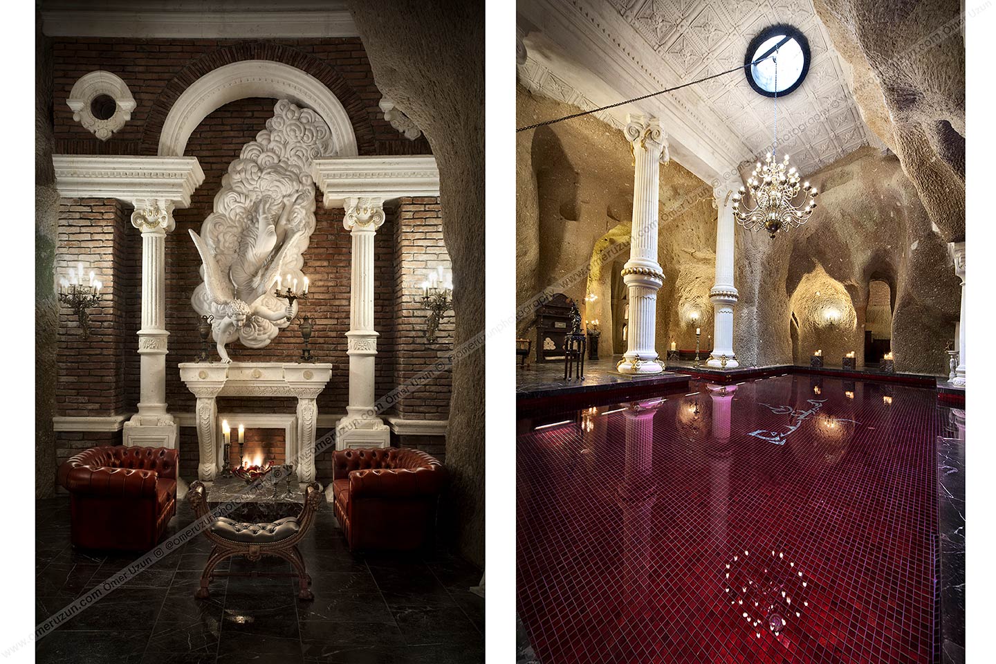 Sacred House Hotel Cappadocia Hall Details with Swords