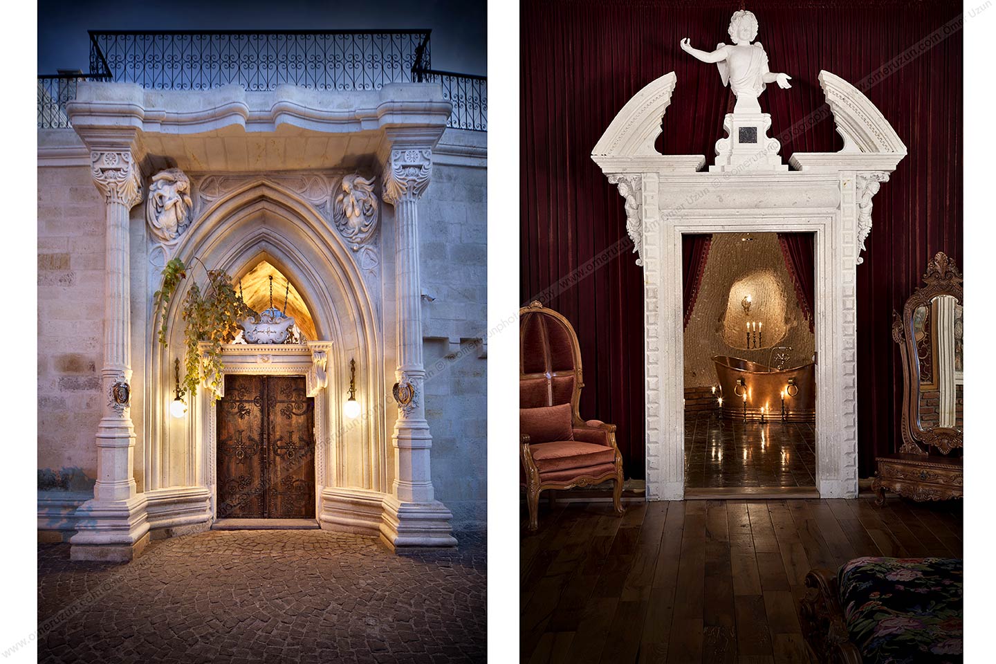Sacred House Hotel Cappadocia Detail with Seats and Statues