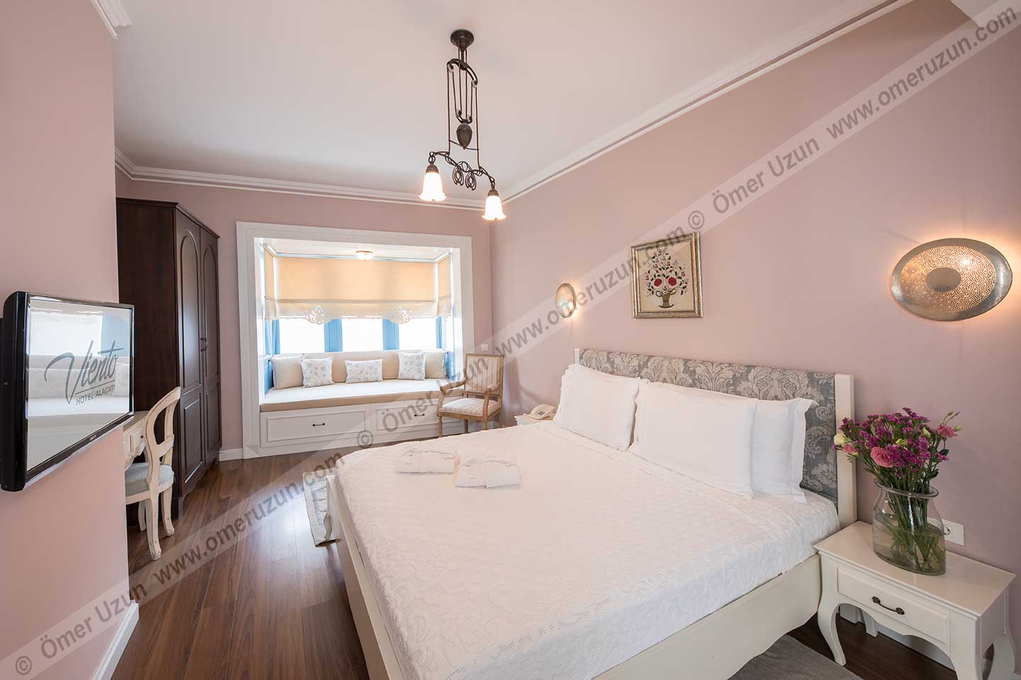 Viento Boutique Hotel Bedroom View with TV