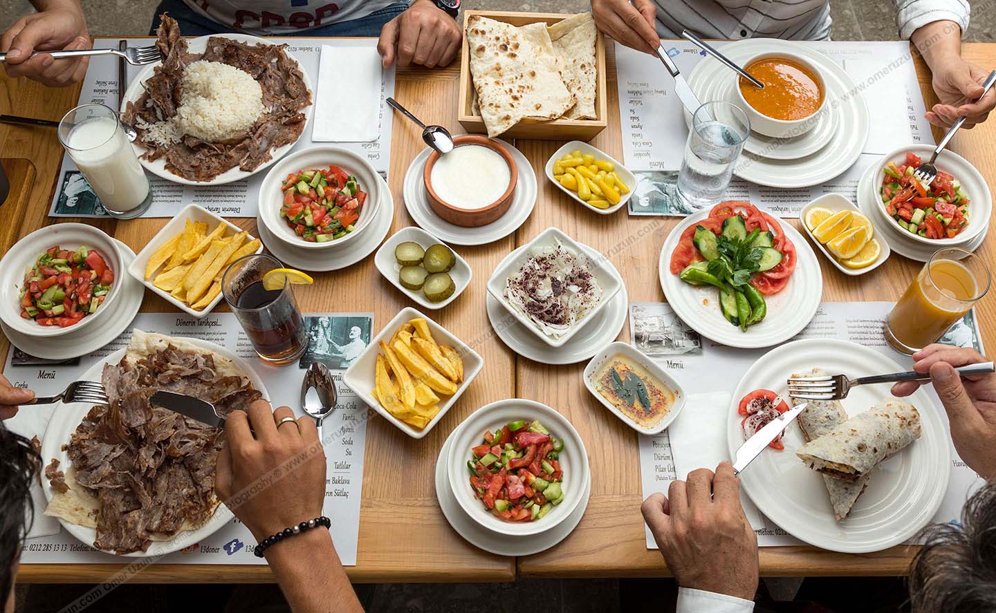 döner ve sofra düzeni