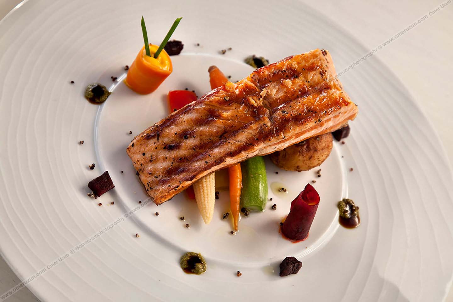 balık tabağı yakın plan yemek fotoğraf çekimi